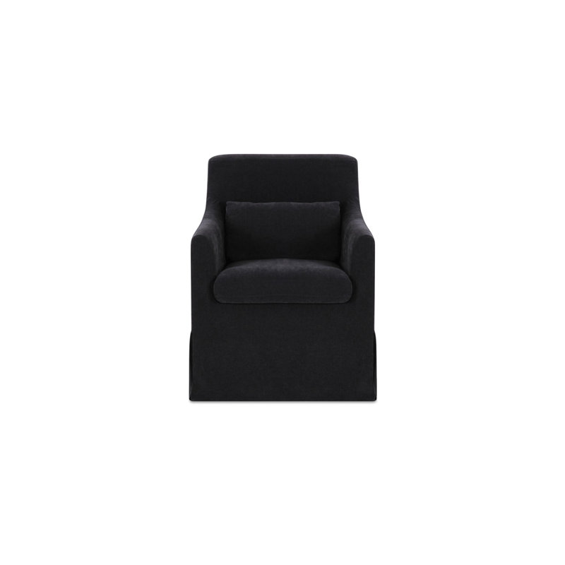 Lydia Upholstered Arm Chair, Black