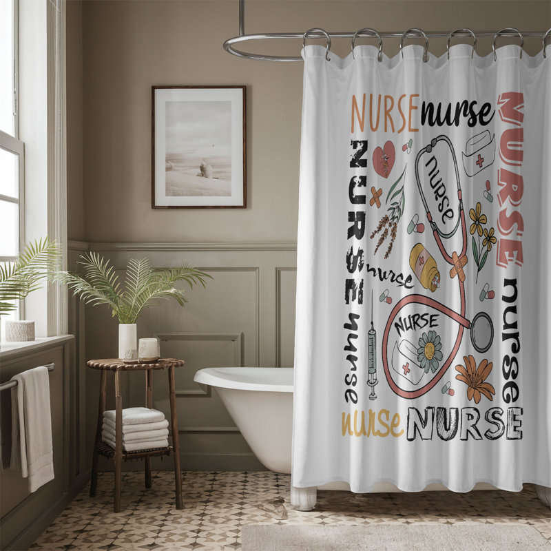 Rideau de douche standard 1 pièce, H 74 po x l 71 po