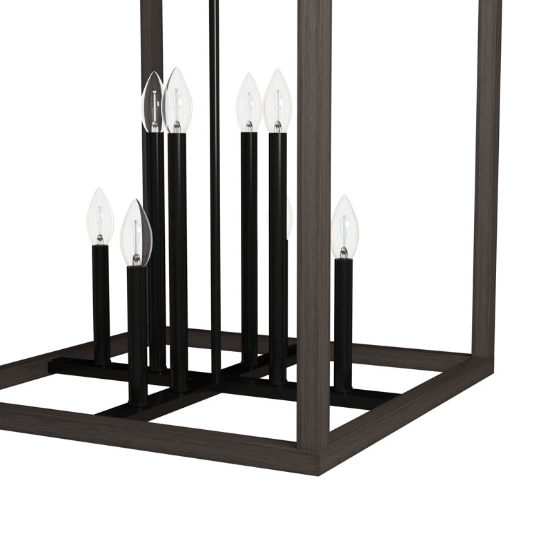 Squire Manor 8 - Light Rectangle 22 inch Pendant, Matte Black