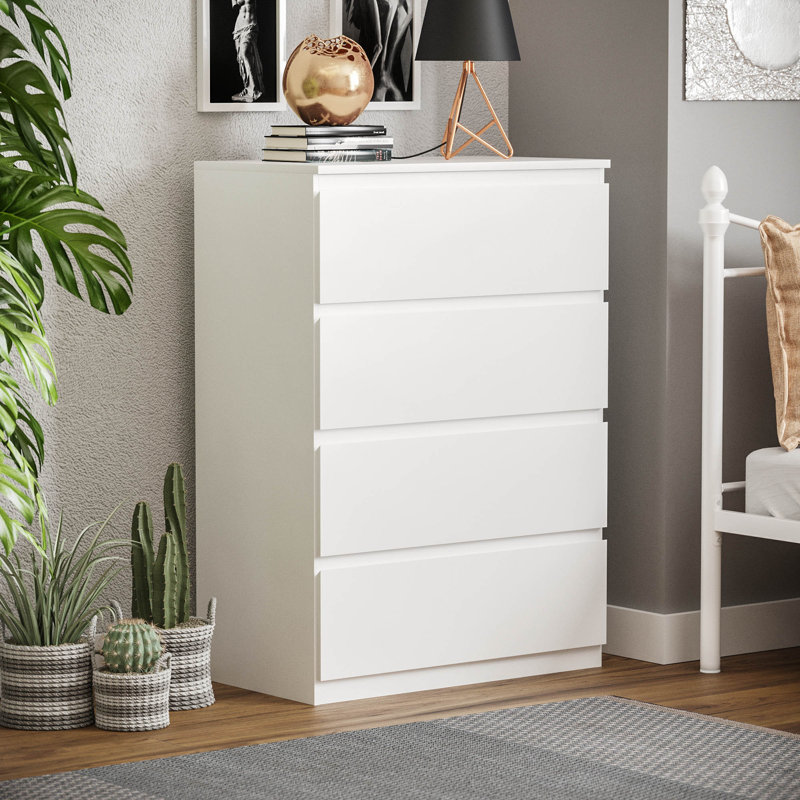 Cunha 4 Drawer 70Cm W Chest, White