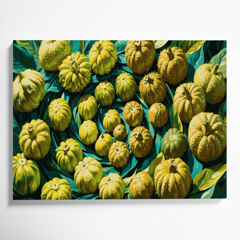 Art mural sur toile fruit vert, H 12 po x l 18 po