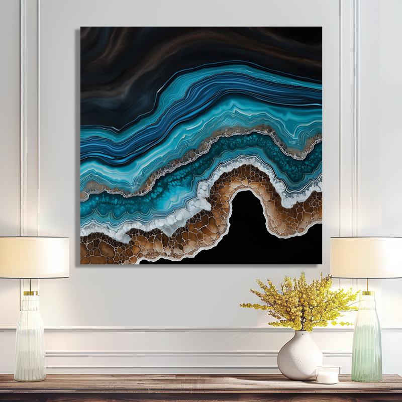«Boundless Veil Of Agate II», impression d'art mural en métal Farm, H 16 po x l 16 po x P 0,84 po