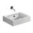 WS Bath Collections Cento 13.8'' White Ceramic Rectangular Bathroom Sink with Overflow
