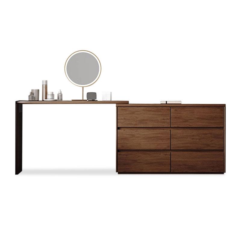 Coiffeuse avec miroir lumineux, 6 tiroirs