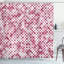  Rideau de douche mauve rétro Artsy + crochets-95078026-95078054