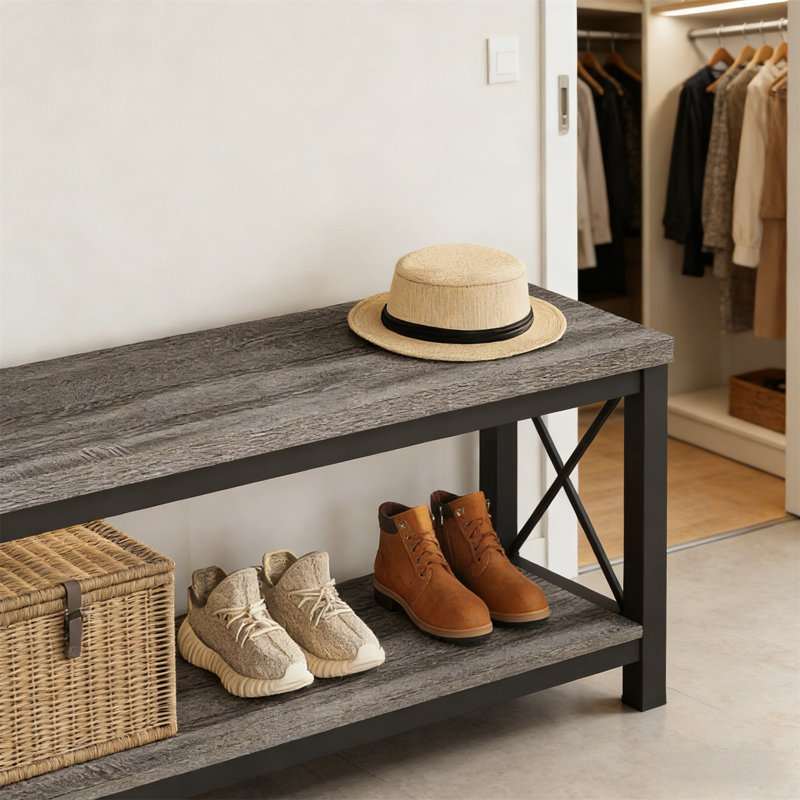 Premium Wooden Shoe Cabinet For Home, Gray