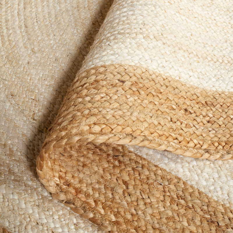 Allysa Jute / Sisal Hand Woven Area Rug, Oval 122 x 183 cm