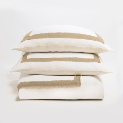BRADY DUVET COVER, IVORY-NATURAL, KING