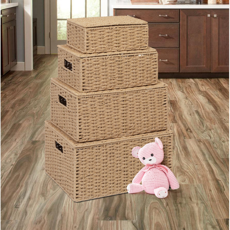 House Of Hampton Wicker Decorative Basket, Natural