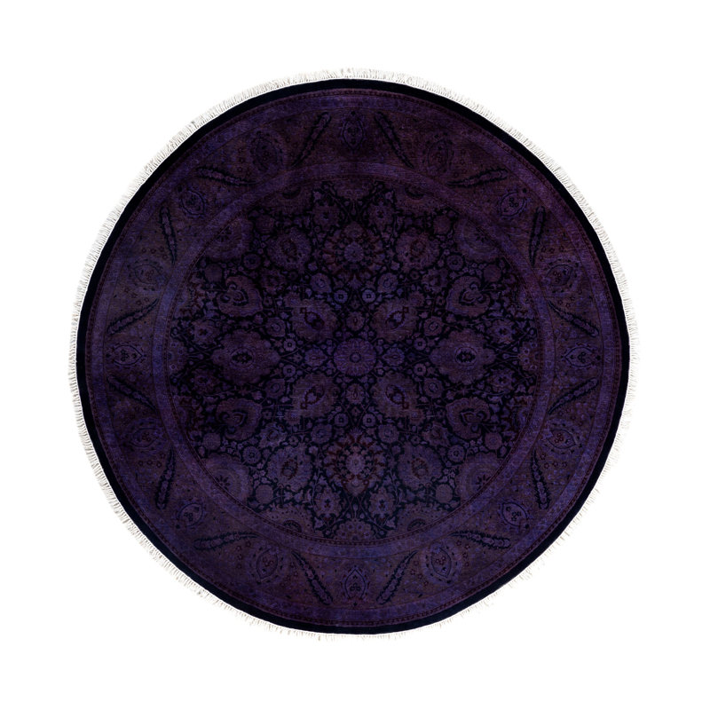 Overdyed One-of-a-Kind 6' 1" X 6' 1" Hand Knotted Area Rug