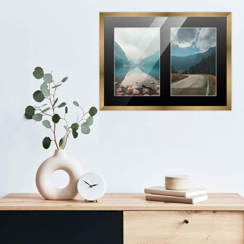 Cadre en bois, 5 po x 7 po, 11 po x 14 po, Bronze / Noir