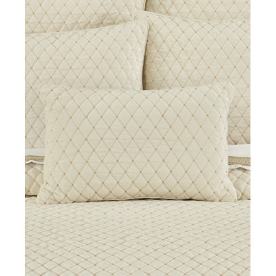 Coussin Grandeur - Boudoir matelassé blanc hiver