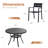 Eidanas 4-Person Outdoor Dining Set with 40.6" Round Dining Table and 4 Stackable Chairs-1388142248