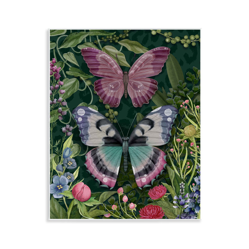 «Wild Garden Flowers & Butterflies», plaque murale par Nicole Tamarin