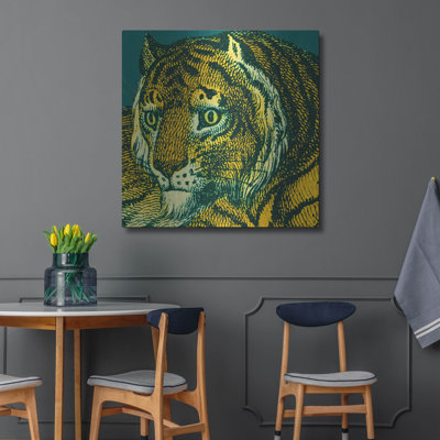 Luxe Metal Art 'Jungle Flair 2' by Wild Apple Portfolio Metal Wall Art, 36" x 36"