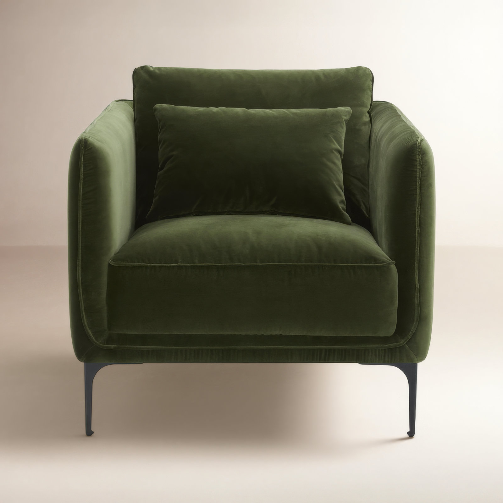 Rae Linen Armchair, Military Green