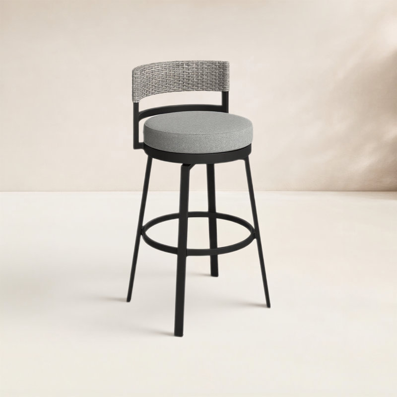 Tabouret de patio avec coussin Welham Chave, Comptoir (siège d'une hauteur de 26 po)