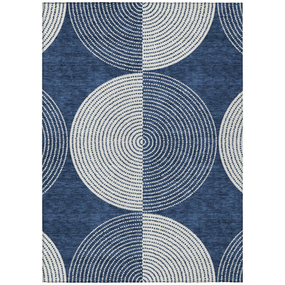 Machine Washable Indoor/Outdoor Houtz ACN2275 Geometric Rug