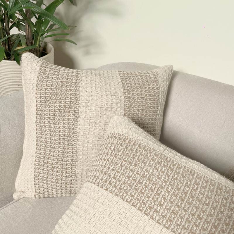 Housse de coussin en coton à pois