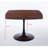 42 Inch Square Dining Table For 4-6 Person, Mid-Century Modern Tulip Table With Sturdy Metal Pedestal Base, Walnut Brown MDF Tabletop, Kitchen & Breakfast Table For Small Space, Apartment, Dining Room-1403010205-1403010195-1403010194