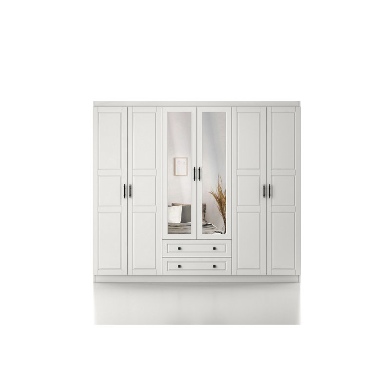 Berend 6 Door Manufactured Wood Wardrobe