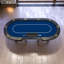 Table de poker INO Design 95 "pour jeux de casino avec base de piédestal en acier inoxydable-107678806
