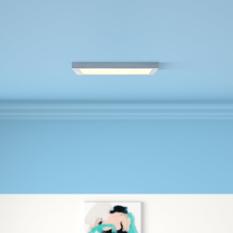 Plafonnier encastré à DEL 1 lumière 8,5 po Verletta, Nickel satiné