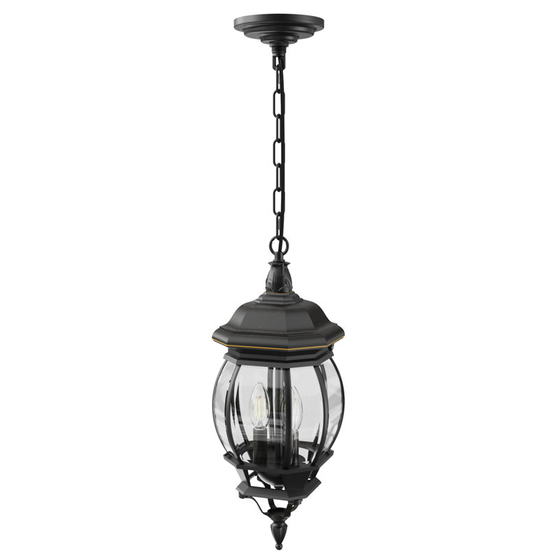 Luminaire suspendu d'extérieur en bronze 18 po avec chaîne ajustable, lanterne suspendue Vintage
