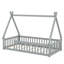 Children Tent-Shaped Floor Bed With Protective Guardrails-446228178-446228180