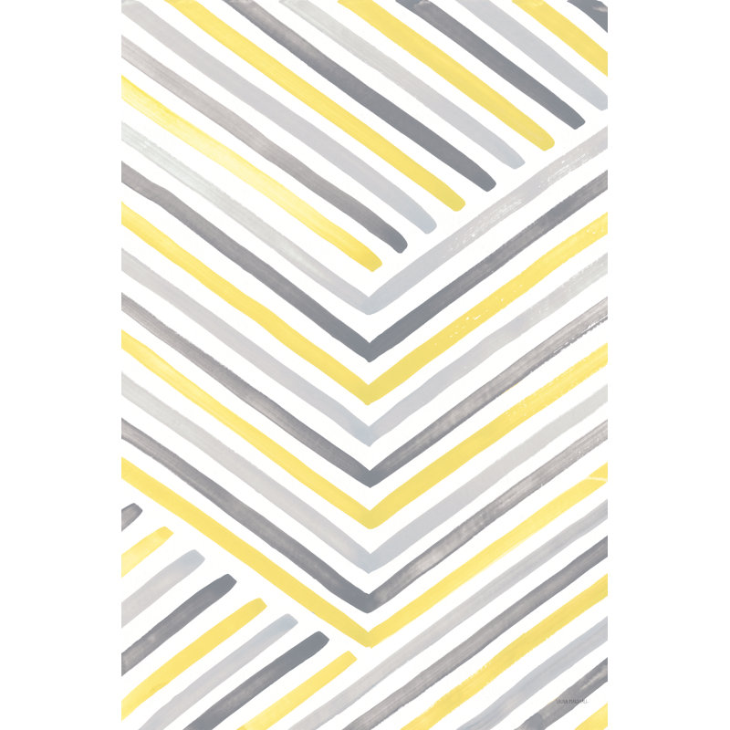 Desert Sunset IV Yellow Grey by Laura Marshall - Wrapped Canvas Painting, 30cm H x 20cm W