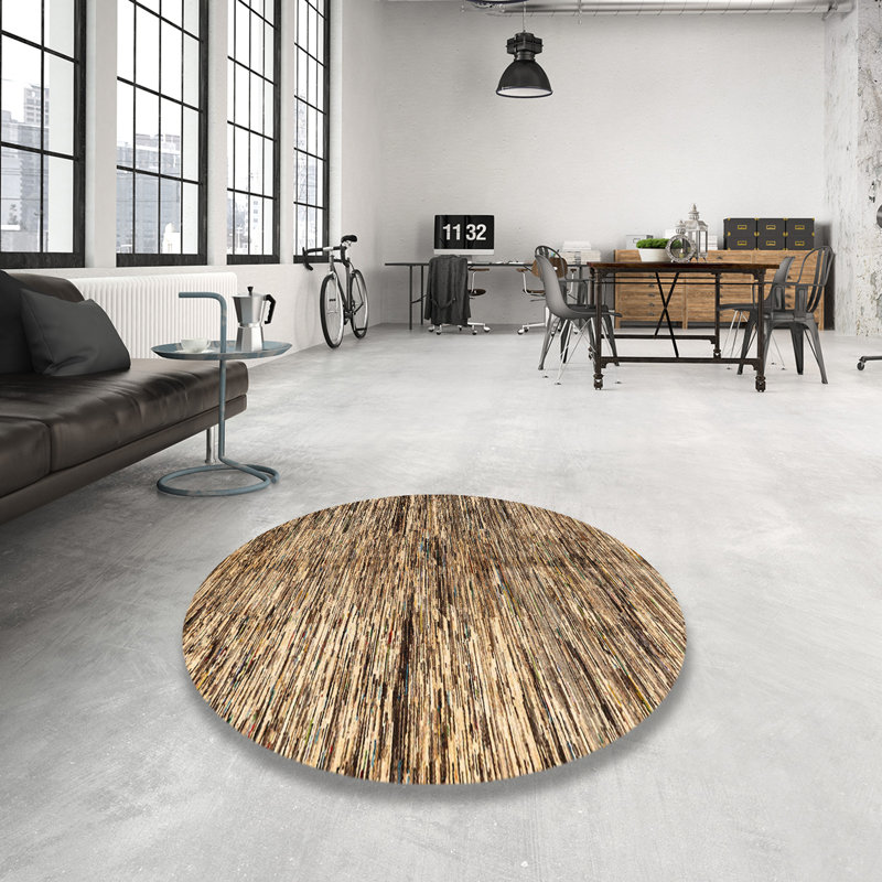 Abstract Indoor Rug, Round 4'