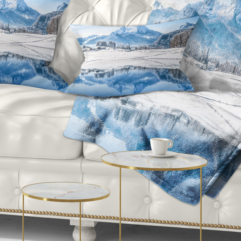 Coussin Icy Winter Mountain
