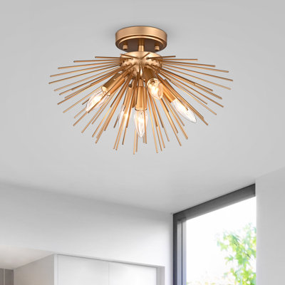 Vanfleet 5 - Light 16.5" Sputnik Sphere Semi Flush Mount
