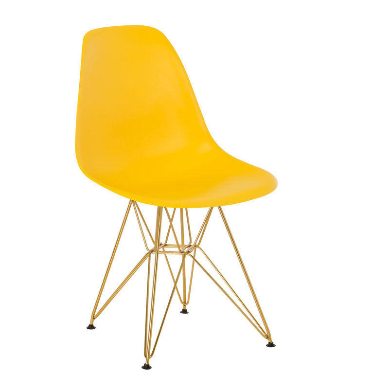 Chaise d'appoint Loie Pays-Bas, Jaune, 4, Doré
