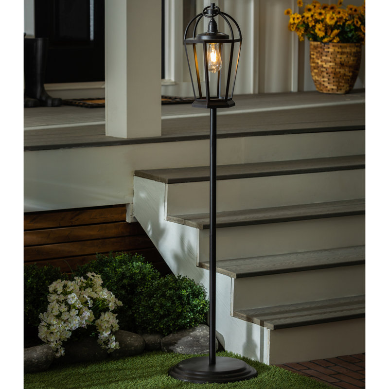 60" 3 in 1 Solar LED Outdoor Edison Floor and Hanging Lamp