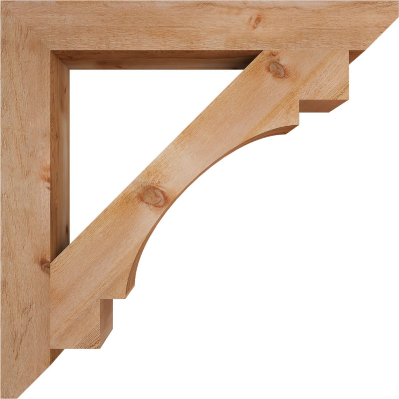 H 6 po x P 6 po Support en bois / corbeau, Cèdre rouge, H 48 po x l 6 po x P 48 po