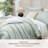MooMee Duvet Cover Set Silky Sateen Look Luxury Sheen Zipper Closure & 8 Interior Ties 100% Long-Staple Cotton 600TC -106891304-105272388