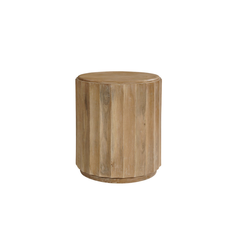 Table de bout en bois massif Josiane, Naturel