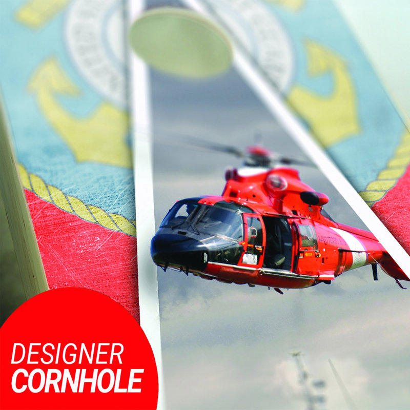 2' X 4' US Coast Guard Cornhole Set With Carry Case