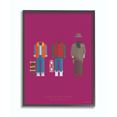 " Back To The Future Famous People Characters Fashion Design " Graphic Art Print