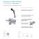 RV/Motorhome Two Handle Non-Metallic Tub Shower Diverter with Matching Hand Held Shower Set