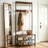 Hall Tree with Hooks and Shelves