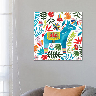 Festive Otomi I 1 Piece Wrapped Canvas Wall Art
