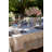 Peeples Tablecloth - Blue/Brown - 71" x 128"-1258953200