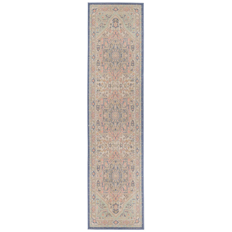 Tapis traditionnel Matthei couleur os, Tapis de couloir 2 pi x 8 pi