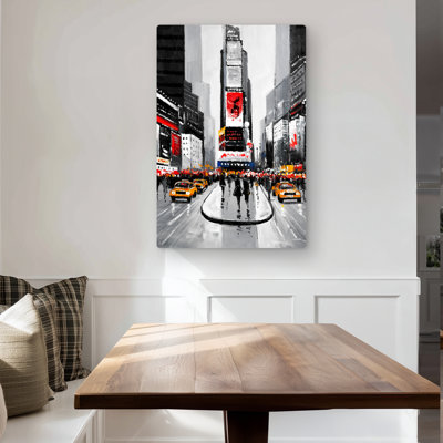 New York City Busy Street | Contemporary Metal Print Decor
