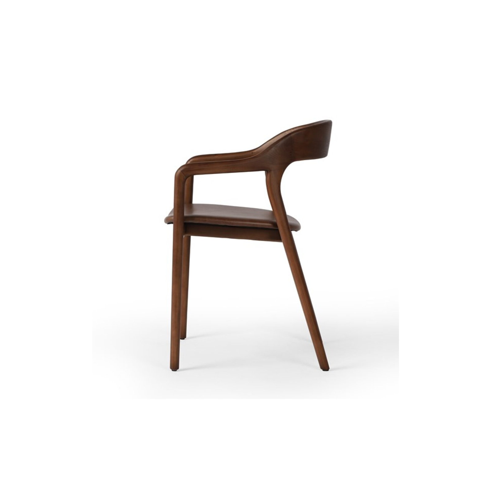 Kayla Leather Dining Armchair, Sonoma Coco, Umber Ash