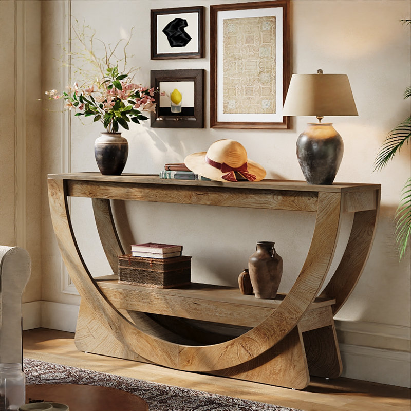 160 cm W Console Table, Brown
