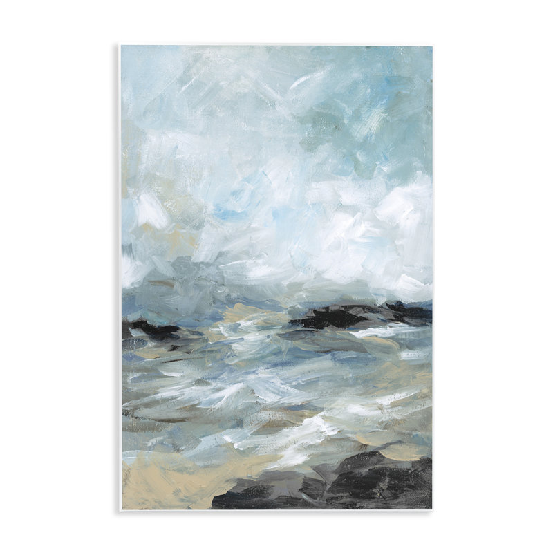 Across The Sand Nautical Abstract, plaque murale, design par Wani Pasion, H 15 po x l 10 po