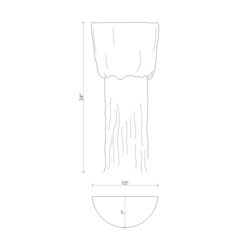 Leather Fringe Wall Sconce, Cream